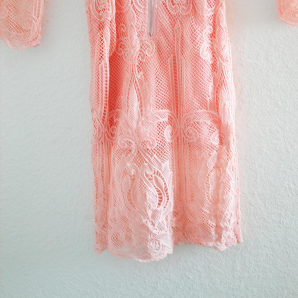 Pink Ornate Lace Dress Size Small - Picture 8 of 8